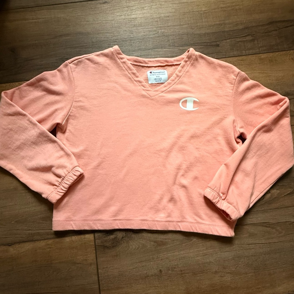 Champion Coral V-Neck Crop Top